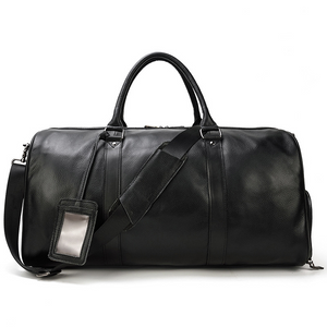 Genuine Cowhide Leather Duffle Bag – Stylish & Durable Travel Companion