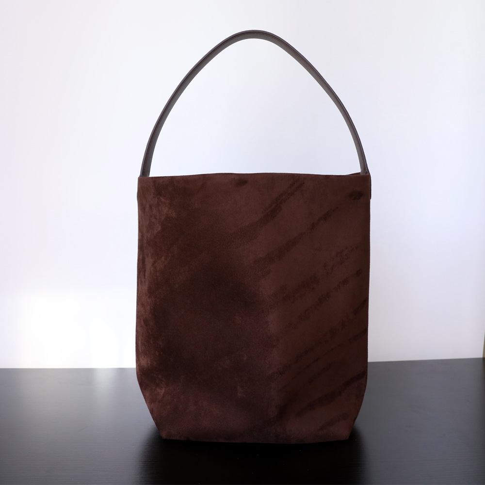 Cowhide Leather Retro Handbag | Suede Leather Bucket Bag