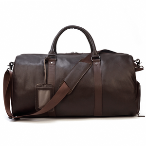 Genuine Cowhide Leather Duffle Bag – Stylish & Durable Travel Companion