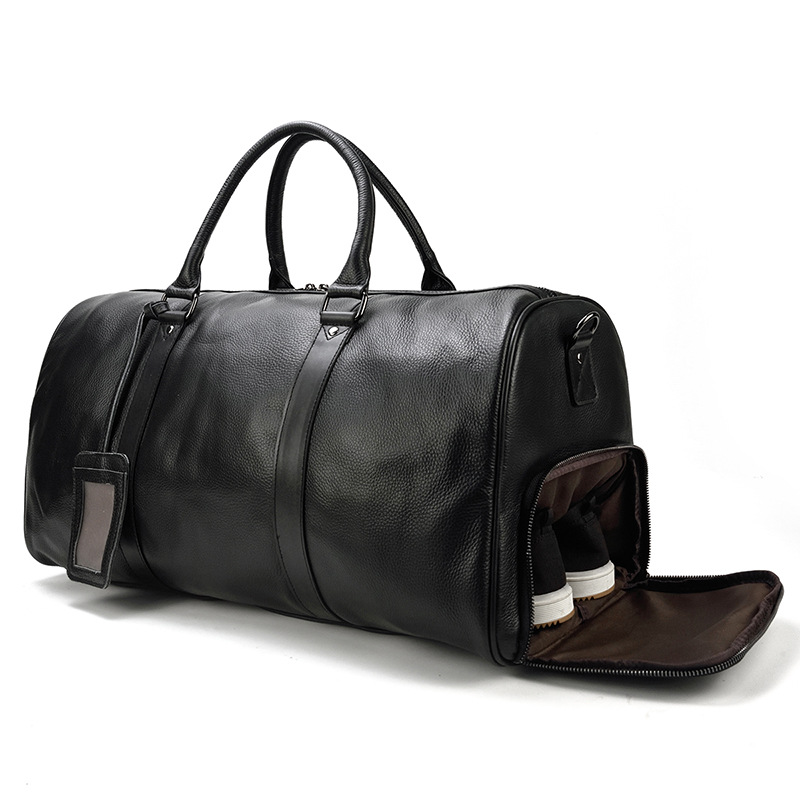 Genuine Cowhide Leather Duffle Bag – Stylish & Durable Travel Companion