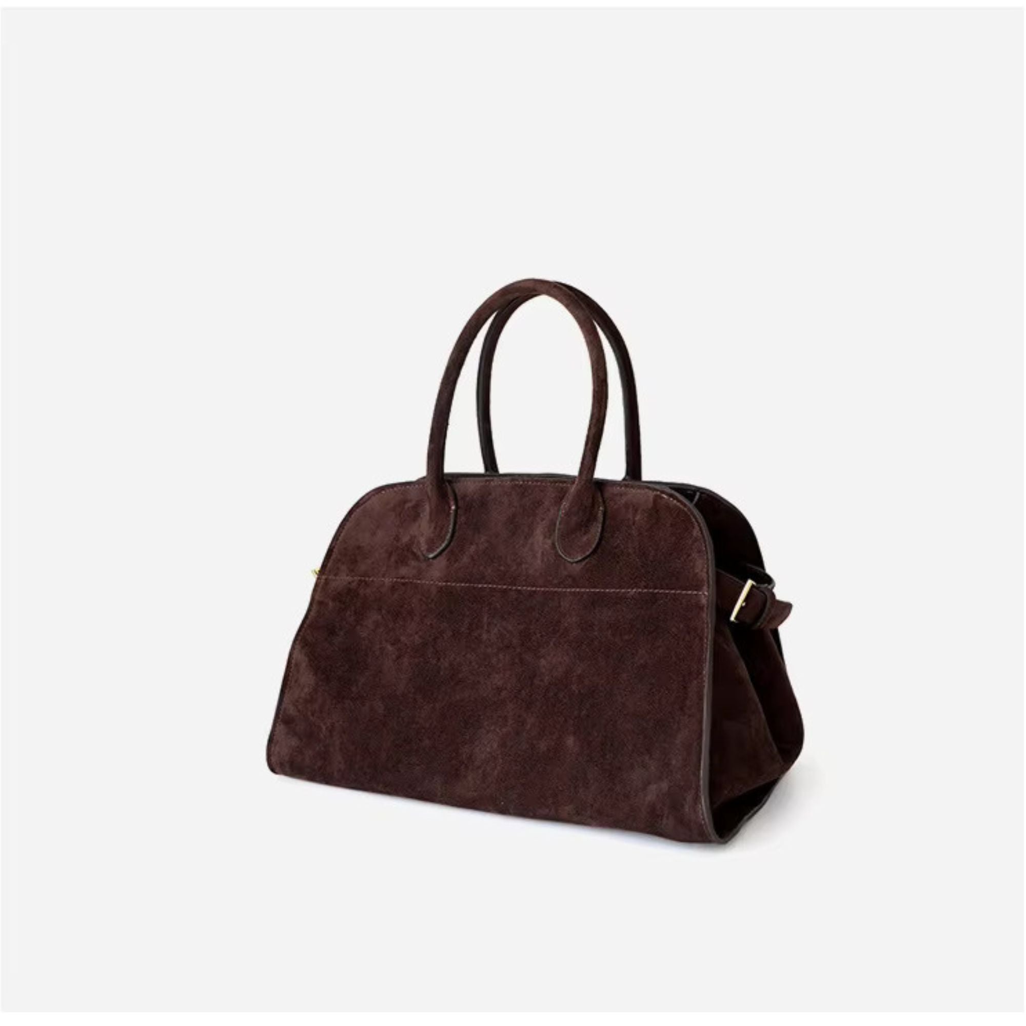 Cowhide Leather Retro Handbag | Suede Tote Bag