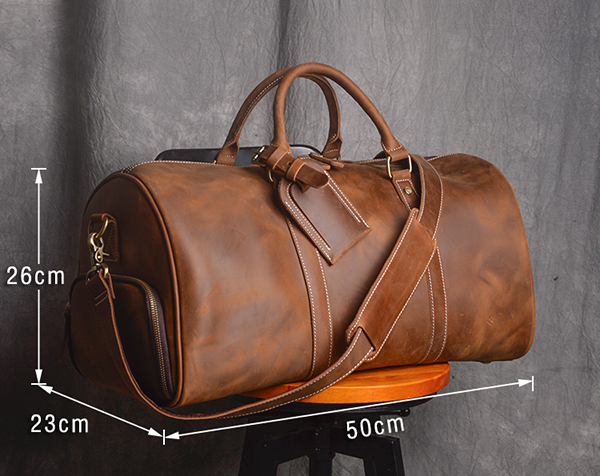 Genuine Horse Leather Duffle Bag – Stylish & Durable Travel Companion