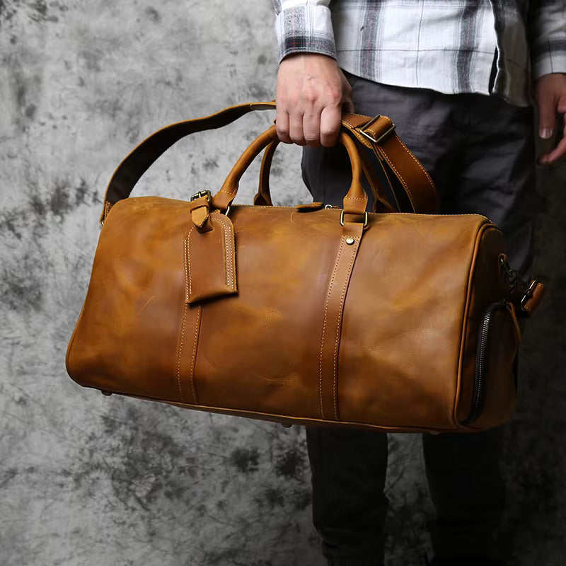 Genuine Horse Leather Duffle Bag – Stylish & Durable Travel Companion