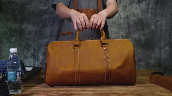 Genuine Horse Leather Duffle Bag – Stylish & Durable Travel Companion